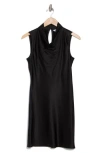 Veronica Beard Maelle Stretch-silk Charmeuse Minidress In Black