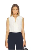Veronica Beard Magnolia Blouse In White