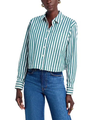 Veronica Beard Maia Shirt In Pine/white