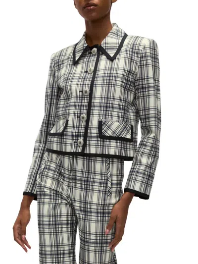 Veronica Beard Makayla Jacket In Ivory/navy In Multi