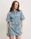 Veronica Beard Malcom Short Sleeve Denim Jacket