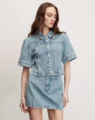 VERONICA BEARD MALCOM CROPPED DENIM JACKET