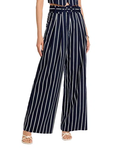 Veronica Beard Maliyah Pant In Navy/white In Black