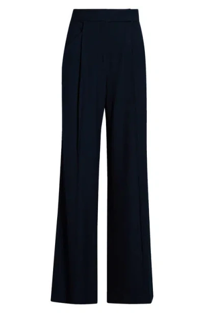 Veronica Beard Marbeau High Waist Wide Leg Pants In Black