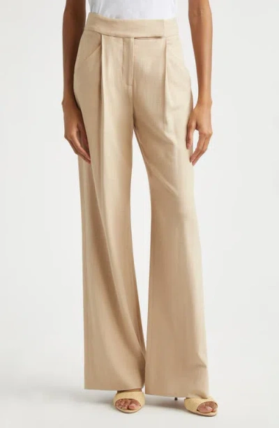Veronica Beard Marbeau High Waist Wide Leg Pants In Neutral