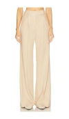 Veronica Beard Edia Satin Wide-leg Pant In Brown