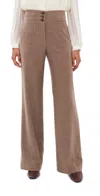 Veronica Beard Marbeau Pants Lichen Melange In Brown