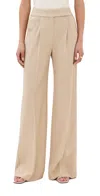 Veronica Beard Cruz Stretch-linen Pant In Stone Khaki In Stone Khaki
