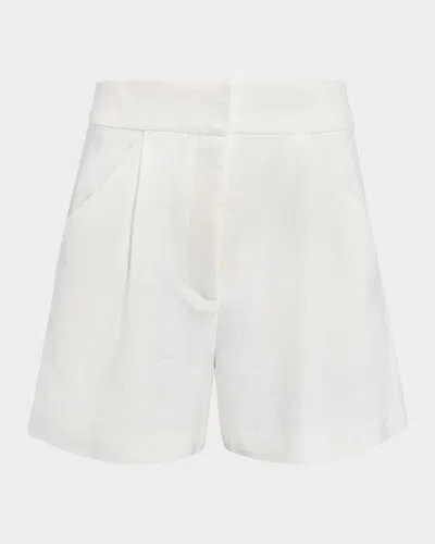 Veronica Beard Marbeau Pleated Shorts In Gray