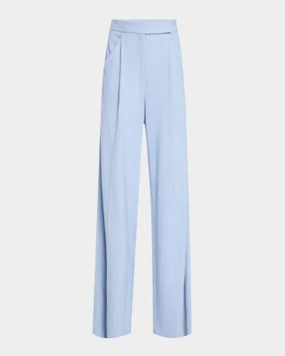Veronica Beard Marbeau Wide-leg Pants In Bluebell