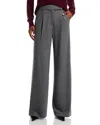 Veronica Beard Marbeau Pleated Woven Straight-leg Pants In Gray