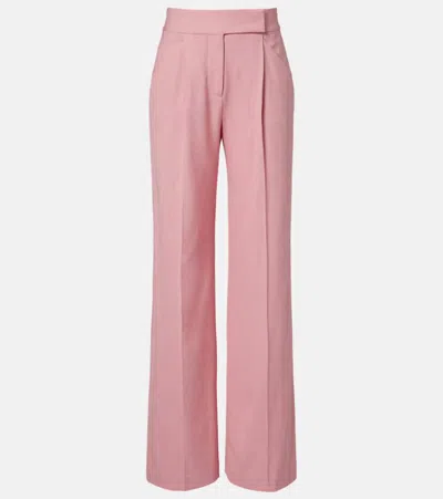Veronica Beard Marbeau Wide-leg Pants In Pink