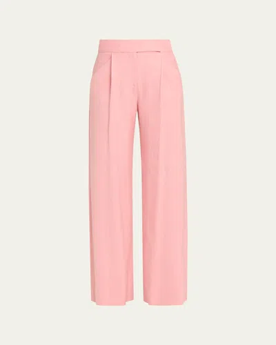 Veronica Beard Marbeau Wide-leg Pants In Pink