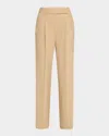 Veronica Beard Cruz Stretch-linen Pant In Stone Khaki In Stone Khaki