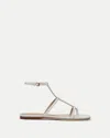 Veronica Beard Marbella Lizard-embossed Sandal In Nude