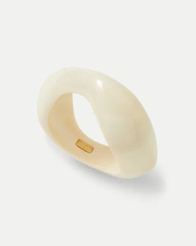 Veronica Beard Marbled Resin Bangle In White