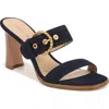 Veronica Beard Margaux Slide Sandal In French Navy