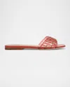 Veronica Beard Maris Jelly Slide Sandals In Persimmon