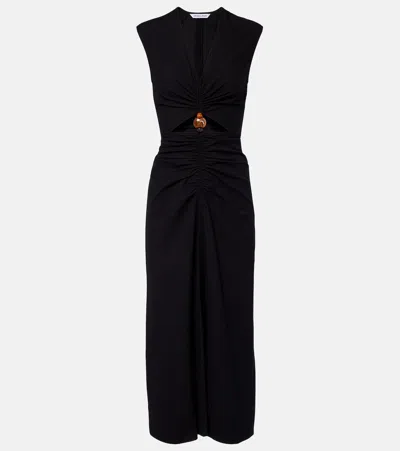 Veronica Beard Marisabel Cotton-blend Midi Dress In Black