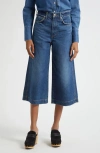 Veronica Beard Marlow High Waist Culotte Jeans In Blue