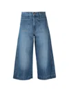 Veronica Beard Marlowe Patch-pocket Cropped Jeans In Blue