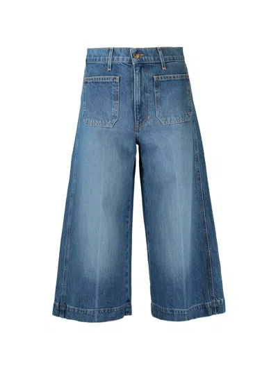 VERONICA BEARD MARLOWE PATCH-POCKET CROPPED JEANS