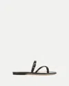 Veronica Beard Marthe Leather Sandal In Black