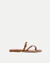 Veronica Beard Marthe Leather Sandal In Brown