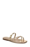 Veronica Beard Marthe Strappy Sandal In Pale Gold