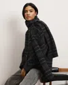 Veronica Beard Martine Plaid Wool Blend Dickey Scarf Coat In Multi