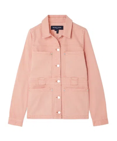 Veronica Beard Marvin Denim Jacket In Pink
