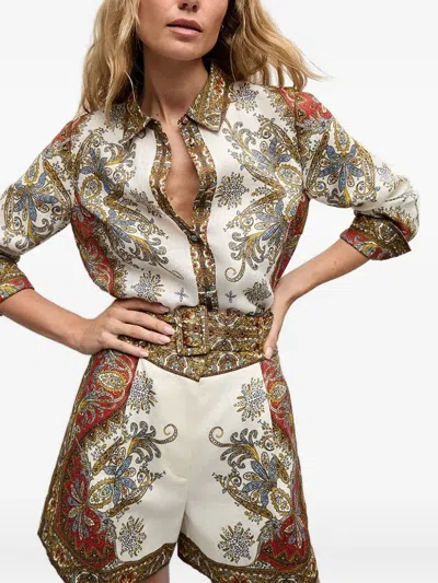 Veronica Beard Maryam Paisley-print Blouse In Multi