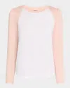 Veronica Beard Mason Baseball Tee In White