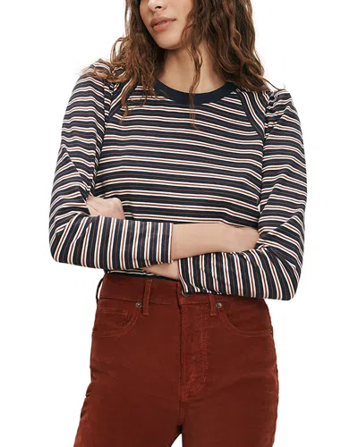 Veronica Beard Mason Cotton Blend Baseball Tee In Multi