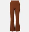 Veronica Beard Massaro Cropped Flared Pants In Brown