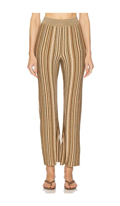 Veronica Beard Massaro Pant In Gold & Bronze