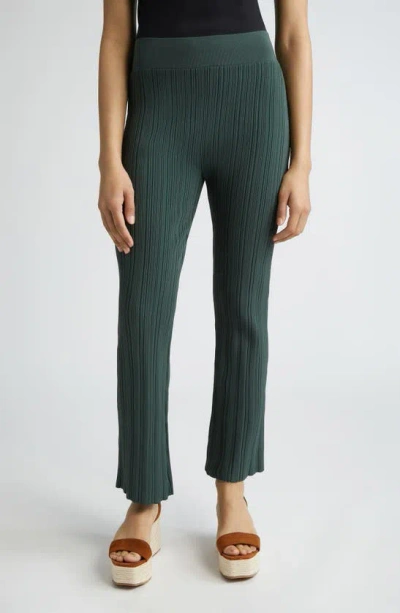 Veronica Beard Massaro Pull-on Flare Pants In Forest Green