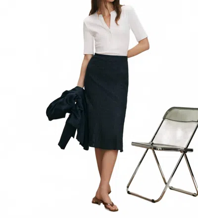 Veronica Beard Massimo Midi Skirt In Navy In Black
