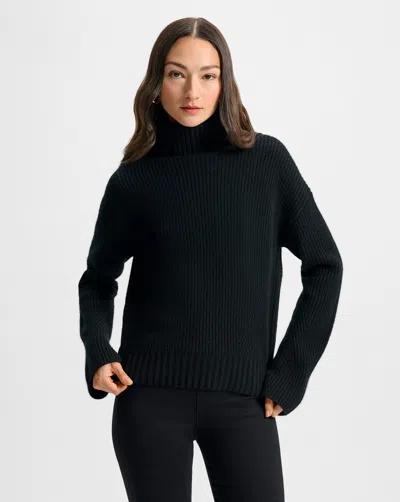 Veronica Beard Matilda Cashmere Turtleneck Sweater In Black