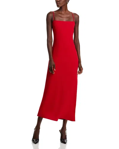 Veronica Beard Mavis Maxi Slip Dress In Crimson