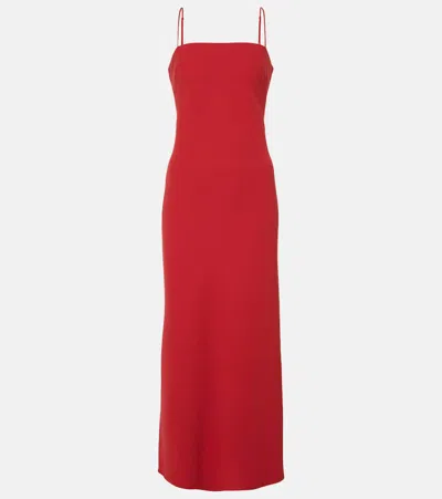 Veronica Beard Mavis Maxi Slip Dress In Crimson