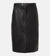 Veronica Beard Maxine High-rise Leather Pencil Skirt In Black