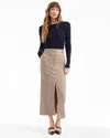 Veronica Beard Check-pattern Split Midi Skirt In Neutral