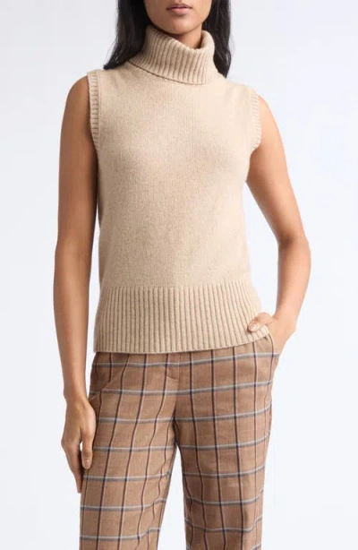 Veronica Beard Mazzy Cashmere Sleeveless Sweater In Neutral
