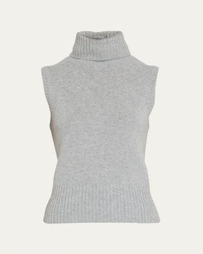 VERONICA BEARD MAZZY CASHMERE TURTLENECK SHELL