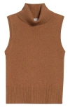 Veronica Beard Mazzy Sleeveless Cashmere Turtleneck Sweater In Animal Print