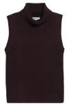 Veronica Beard Mazzy Sleeveless Cashmere Turtleneck Sweater In Black