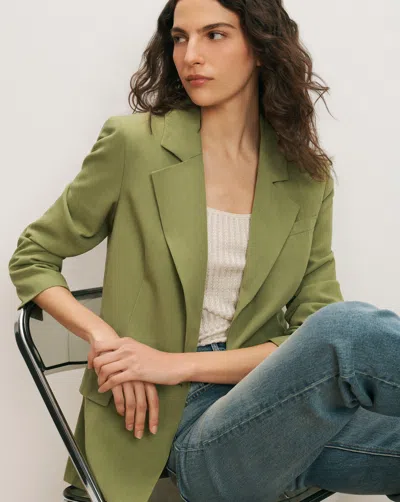 Veronica Beard Mcgowan Linen Dickey Jacket In Green