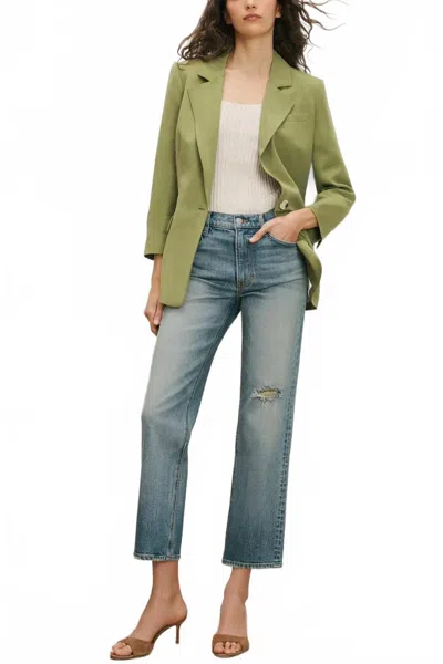 Veronica Beard Mcgowan Linen Dickey Jacket In Cactus In Green