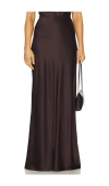 Veronica Beard Medina Silk-blend Satin Maxi Skirt In Brown